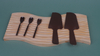 Ngarop&eacute;a Biodegradable PLA Birthday Cake Knifes na forks-wallis