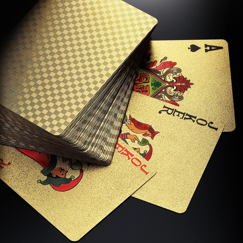 Kartu Bermain Poker Emas PVC Logo Kustom Kualitas Tinggi-WallisPlastic