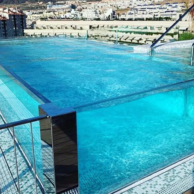Qualit&eacute; Ultra Transparent Acrylique Doble Piscine Deflecteur-WallisPlastic