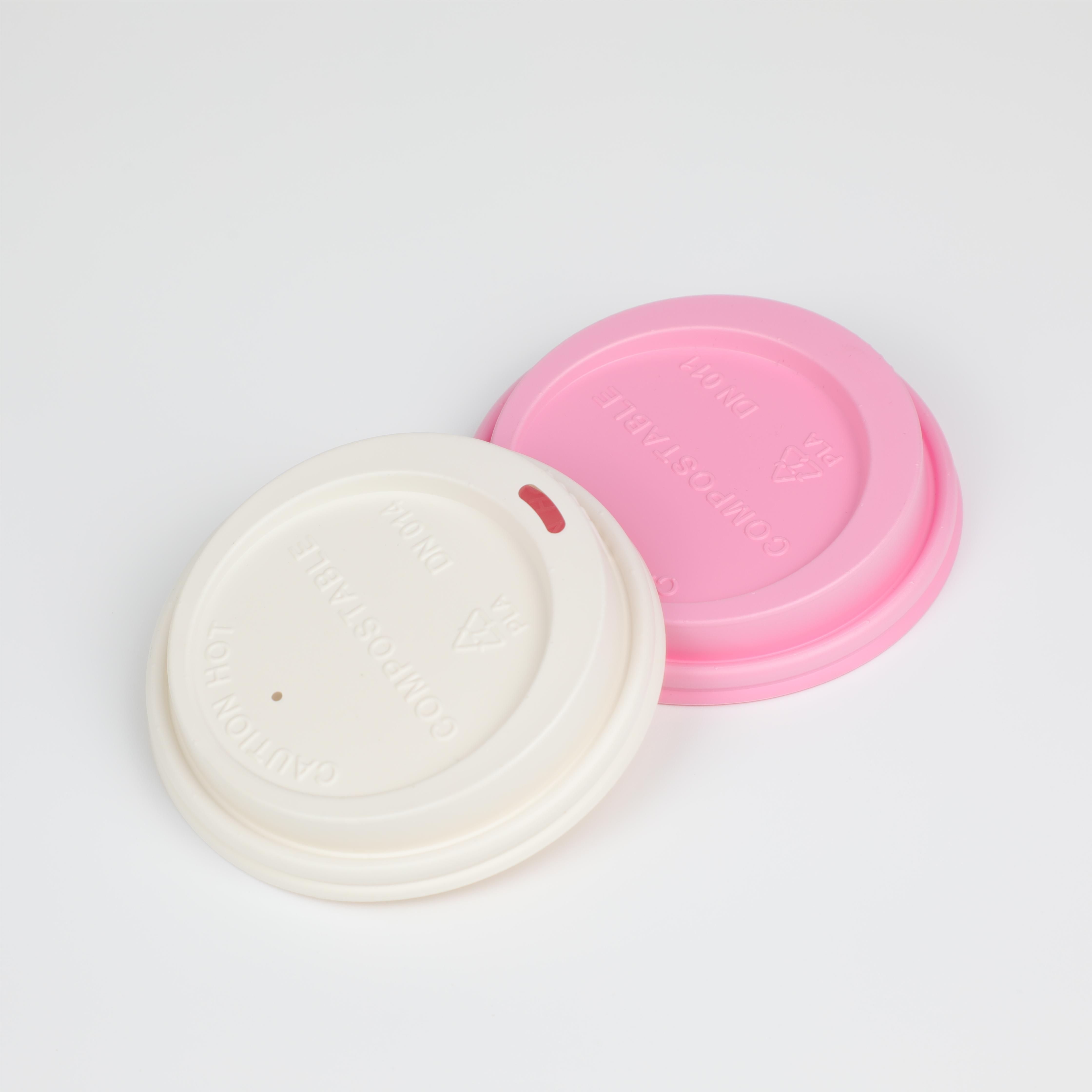 Warna b&eacute;da Ukuran Degradable PLA Kopi Piala Lids-wallis