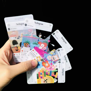 Aangepaste afdrukken transparant plastic kleine kaart briefkaart collectie kaart