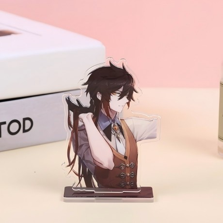 Hot adwumayɛbea tẽẽ transparent acrylic gyina card game anime desktop agude nsoromma humanoid gyina card
