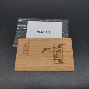 Hot Sale NFC Bamboo Card NTAG 216 Smart RFID Wood Card-WallisPlastic
