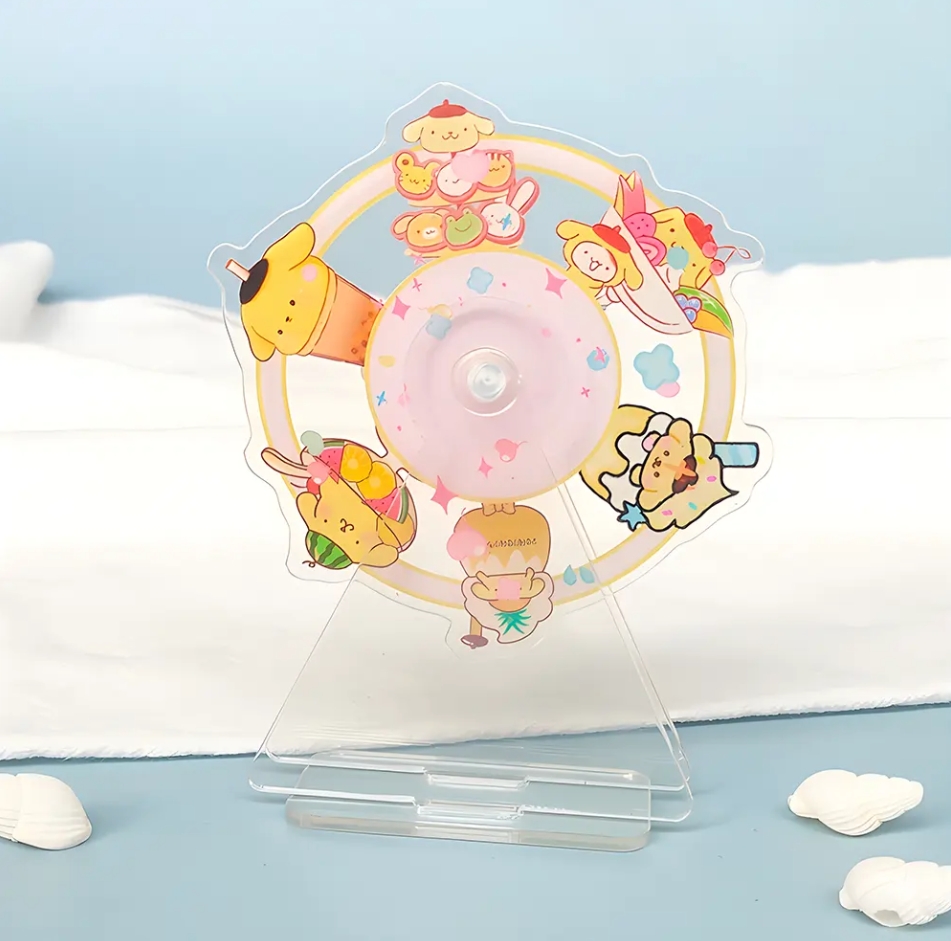 بەلگە خاس ئاكرىل سۈزۈك توپ تارقىتىش كارتون كارتون كارتون كارتون پىلاستىك چاقى سۈزۈك ئاكرىل سۇلياۋ يوپۇق