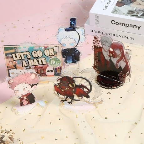 Hot adwumayɛbea tẽẽ transparent acrylic gyina card game anime desktop agude nsoromma humanoid gyina card