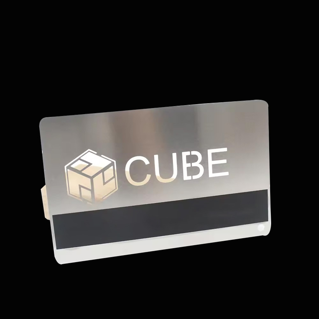 Kev cai Logo Hollow Card Matte Dub Nyiaj Hlau Cards