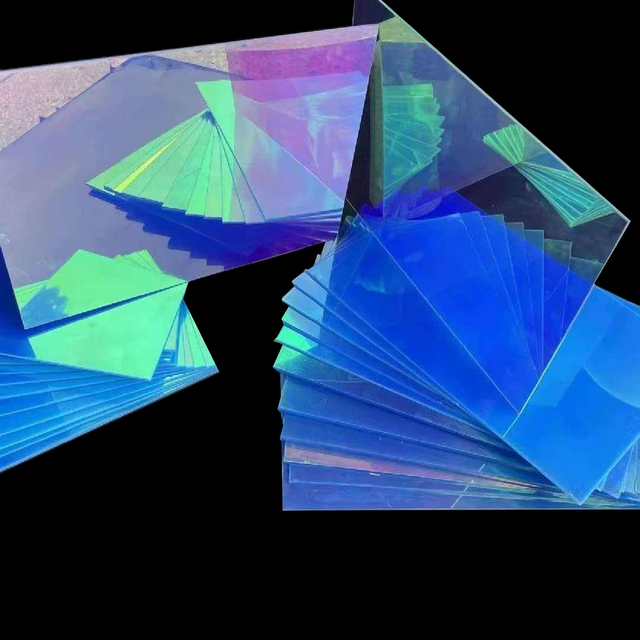 Verksmi&eth;juframbo&eth; S&eacute;rsni&eth;in st&aelig;r&eth; Dazzle Color Iridescent Acrylic Sheet fyrir skreytingarframlei&eth;slu