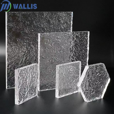 Modèle de pierre de plaque à rayures en tôle acrylique transparent modèle de glace broyée