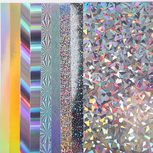 Holographic Metallic Iridescent Mirror Sheets PVC ji bo Making Card