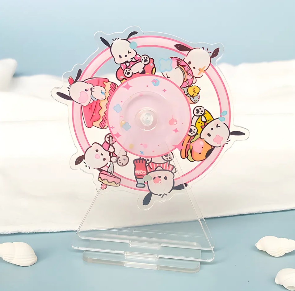 بەلگە خاس ئاكرىل سۈزۈك توپ تارقىتىش كارتون كارتون كارتون كارتون پىلاستىك چاقى سۈزۈك ئاكرىل سۇلياۋ يوپۇق