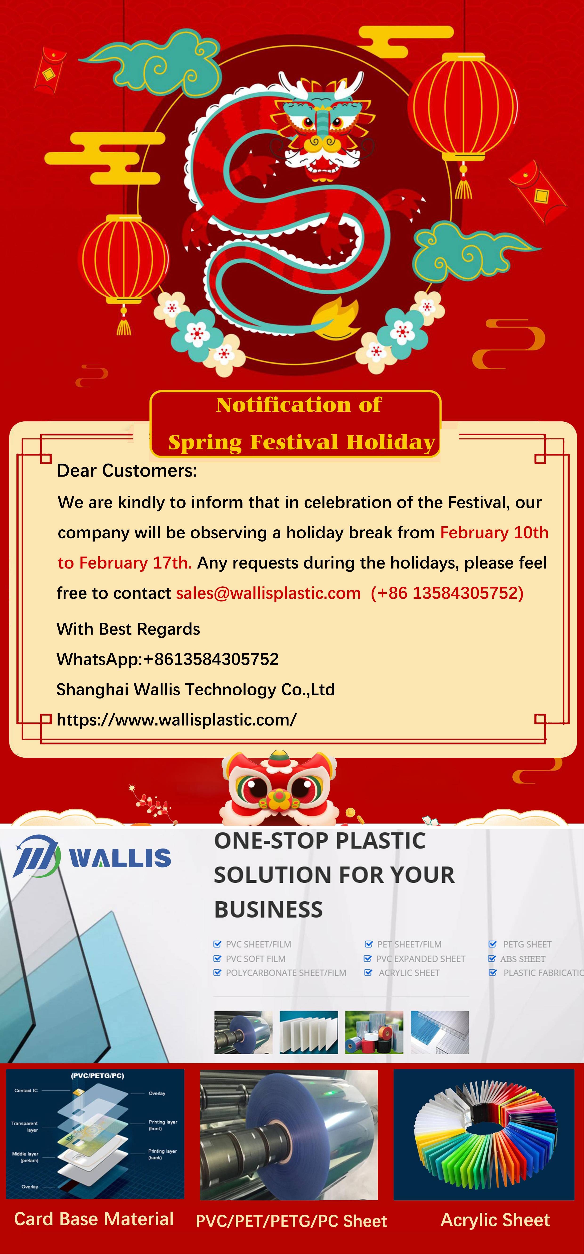 Shanghai Wallis Technology Ltd.: celebrant el Festival de Primavera i el programa de vacances